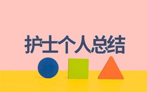 护士个人总结20235篇范文
