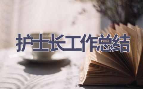 护士长工作总结21篇范文