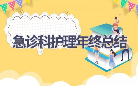 急诊科护理年终总结13篇范文