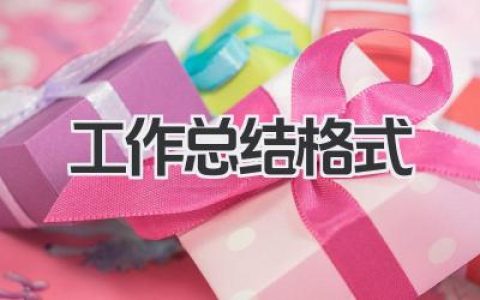 工作总结格式