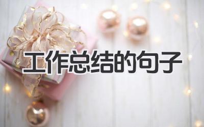 工作总结的句子