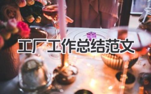 工厂工作总结范文