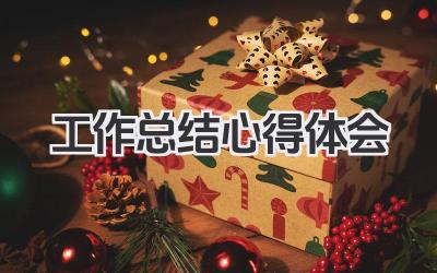 工作总结心得体会