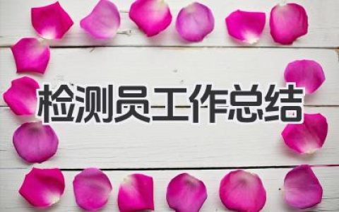 检测员工作总结