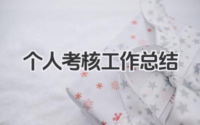 个人考核工作总结