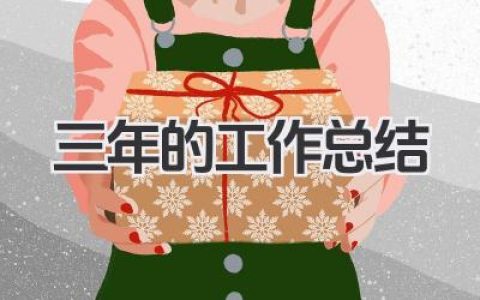 三年的工作总结