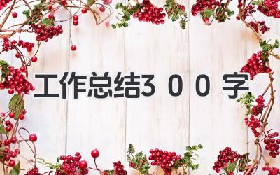 工作总结300字