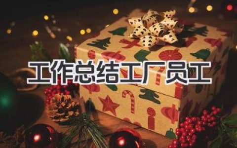 工作总结工厂员工
