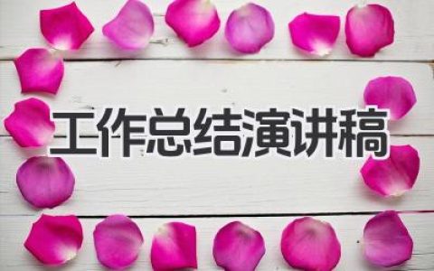 工作总结演讲稿