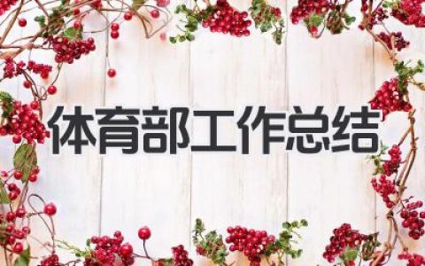 体育部工作总结