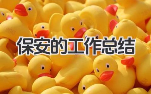保安的工作总结