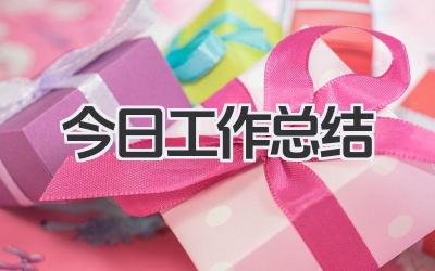今日工作总结