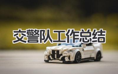 交警队工作总结